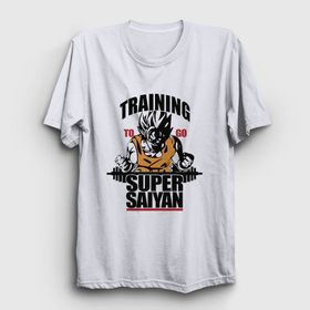 Presmono Training Goku Anime Dragon Ball Beyaz Unisex T-shirt