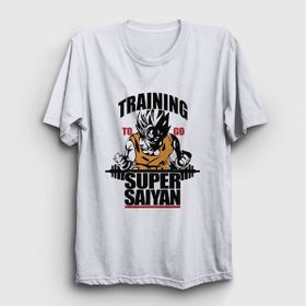 Presmono Training Goku Anime Dragon Ball Beyaz Unisex T-shirt