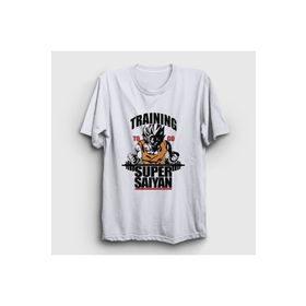 Presmono Training Goku Anime Dragon Ball Beyaz Unisex T-shirt