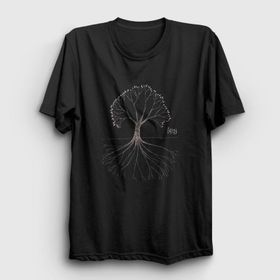Presmono Tree Gojira Siyah Unisex T-Shirt