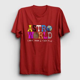Presmono Unisex Astroworld V3 Travis Scott Gri T-Shirt