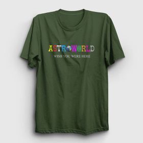 Presmono Unisex Astroworld V4 Travis Scott Mor T-Shirt