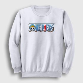 Presmono Unisex Beyaz Anime One Piece Sweatshirt