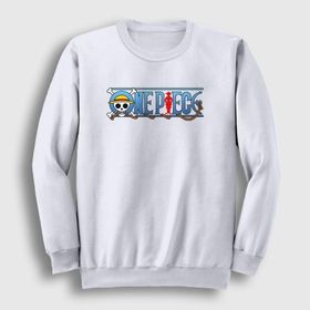 Presmono Unisex Beyaz Anime One Piece Sweatshirt
