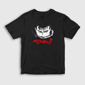 Presmono Unisex Çocuk Guts Anime Berserk Siyah T-Shirt