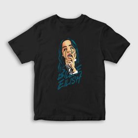 Presmono Unisex Çocuk Over Billie Eilish Siyah T-Shirt