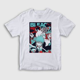 Presmono Unisex Çocuk Poster Anime Bleach Beyaz T-Shirt