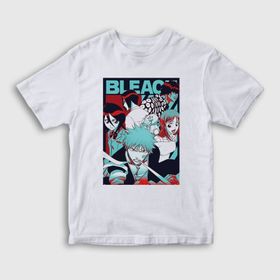 Presmono Unisex Çocuk Poster Anime Bleach Beyaz T-Shirt