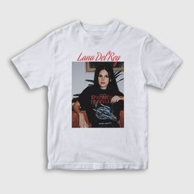 Presmono Unisex Çocuk Space Lana Del Rey Beyaz T-Shirt