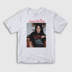 Presmono Unisex Çocuk Space Lana Del Rey Beyaz T-Shirt