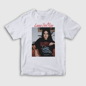 Presmono Unisex Çocuk Space Lana Del Rey Beyaz T-Shirt