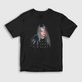 Presmono Unisex Çocuk Spider V2 Billie Eilish Siyah T-Shirt