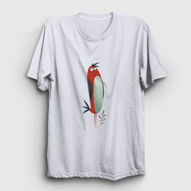 Presmono Unisex Cool Bird Kuş Kolsuz Beyaz T-shirt
