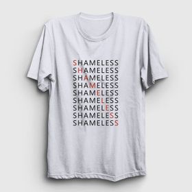 Presmono Unisex Diagonal Shameless Beyaz T-Shirt