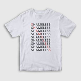 Presmono Unisex Diagonal Shameless Beyaz T-Shirt
