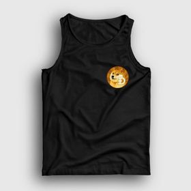 Presmono Unisex Dogecoin Bitcoin Kolsuz Siyah T-Shirt