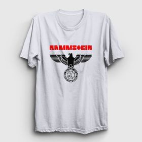 Presmono Unisex Eagle Rammstein Beyaz T-Shirt