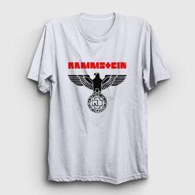 Presmono Unisex Eagle Rammstein Beyaz T-Shirt