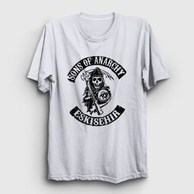 Presmono Unisex Eskişehir Sons Of Anarchy Beyaz T-Shirt
