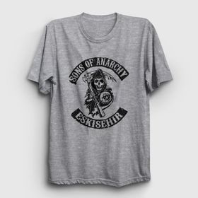 Presmono Unisex Eskişehir Sons Of Anarchy Siyah T-Shirt