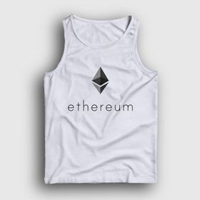 Presmono Unisex Ethereum Bitcoin Beyaz Kolsuz T-shirt
