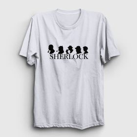 Presmono Unisex Evolution Sherlock Holmes Gri T-Shirt