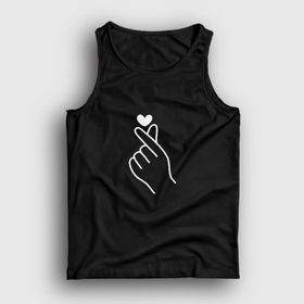 Presmono Unisex Finger Heart Bts Siyah Kolsuz T-Shirt