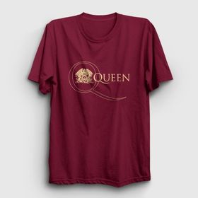 Presmono Unisex Gold Eagle Slayer Bordo T-Shirt