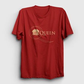 Presmono Unisex Gold Eagle Slayer Bordo T-Shirt