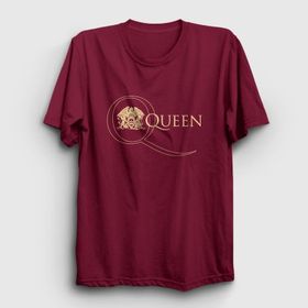 Presmono Unisex Gold Eagle Slayer Bordo T-Shirt