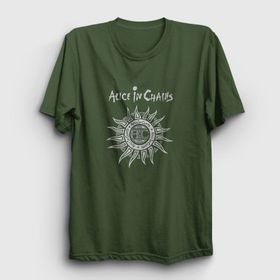 Presmono Unisex Gray Alice In Chains Haki T-Shirt