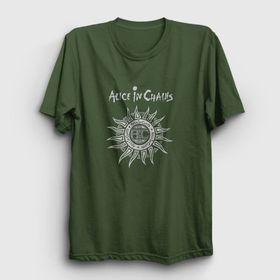 Presmono Unisex Gray Alice In Chains Haki T-Shirt