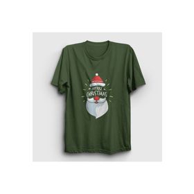 Presmono Unisex Haki Merry Christmas Noel Baba Santa Claus Yılbaşı T-shirt