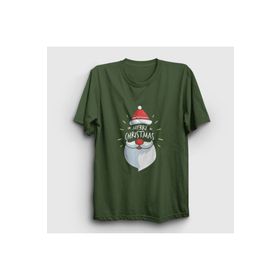 Presmono Unisex Haki Merry Christmas Noel Baba Santa Claus Yılbaşı T-shirt