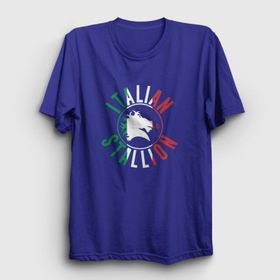 Presmono Unisex İtalian Stallion Film Rocky Siyah T-Shirt