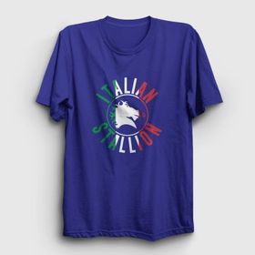 Presmono Unisex İtalian Stallion Film Rocky Siyah T-Shirt