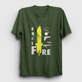 Presmono Unisex Knife V2 Free Fire Siyah T-shirt