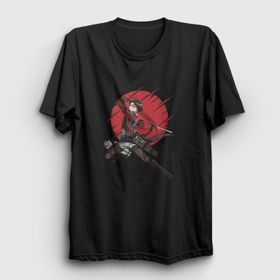 Presmono Unisex Levi Anime Attack On Titan Siyah T-Shirt
