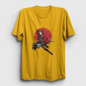 Presmono Unisex Levi Anime Attack On Titan Siyah T-Shirt