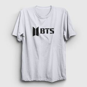 Presmono Unisex Logo Bts Beyaz T-Shirt