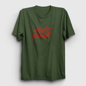 Presmono Unisex Logo Daft Punk Haki T-shirt