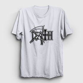 Presmono Unisex Logo Death Beyaz T-Shirt