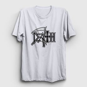 Presmono Unisex Logo Death Beyaz T-Shirt