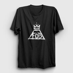 Presmono Unisex Logo Fall Out Boy Siyah T-Shirt