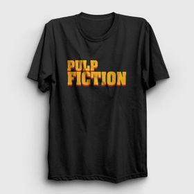 Presmono Unisex Logo Film Pulp Fiction Siyah T-Shirt