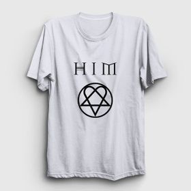 Presmono Unisex Logo Him Beyaz T-Shirt