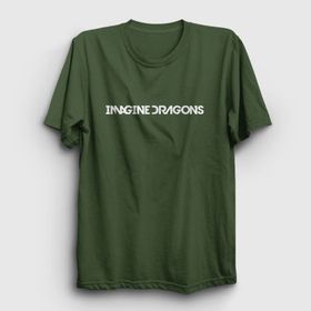 Presmono Unisex Logo Imagine Dragons Siyah T-Shirt