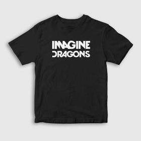 Presmono Unisex Logo Imagine Dragons Siyah T-Shirt