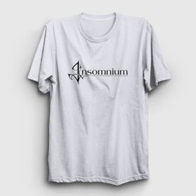 Presmono Unisex Logo Insomnium Beyaz T-Shirt
