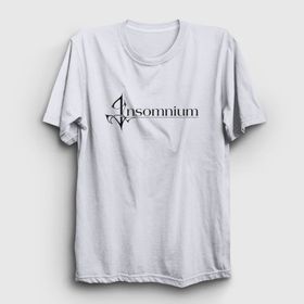Presmono Unisex Logo Insomnium Beyaz T-Shirt